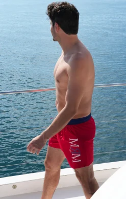 Homme LITTLE MARCEL Board Short Court Homme Rouge