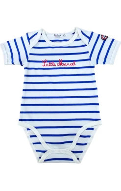 LITTLE MARCEL Body Manches Courtes Bébé Marin Bleu
