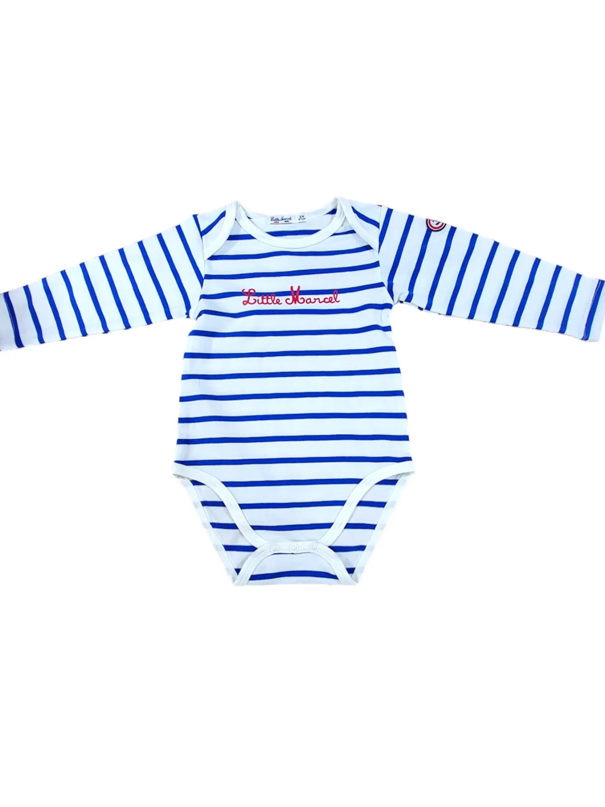 LITTLE MARCEL Body Manches Longues Bébé Marin Bleu