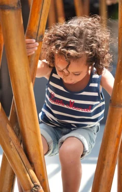 Enfant LITTLE MARCEL Débardeur Enfant Fille DENITA MARINE ECRU