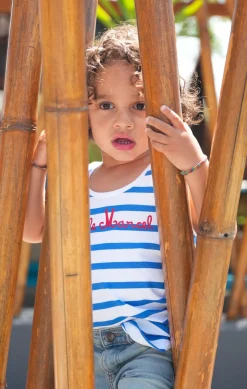 Enfant LITTLE MARCEL Débardeur Enfant Fille DENITA BLANC BLEU