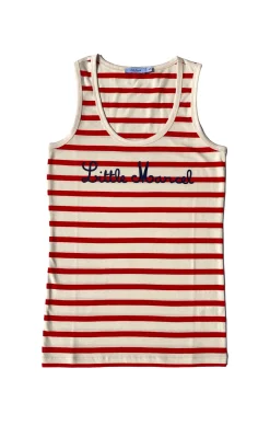 Femme LITTLE MARCEL Débardeur marin femme EPHEMERE  ECRU ROUGE