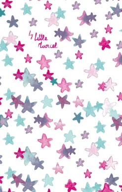 LITTLE MARCEL DRAP PLAT COTON ETOILES SB ROSE 210×270 cm