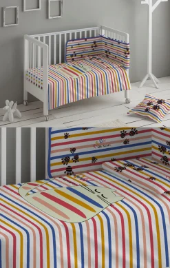 LITTLE MARCEL HOUSSE DE COUETTE COTON CRECHE 100X120 + 50X30 CHAT MULTI