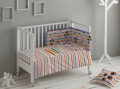LITTLE MARCEL HOUSSE DE COUETTE COTON CRECHE 100X120 + 50X30 CHAT MULTI