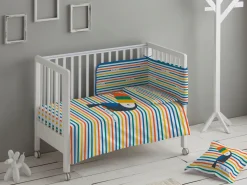 LITTLE MARCEL HOUSSE DE COUETTE COTON CRECHE 100X120 + 50X30 TUCAN MULTI