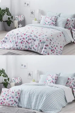LITTLE MARCEL HOUSSE DE COUETTE COTON ETOILES/SQUARE 140×200 cm