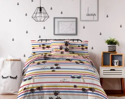 LITTLE MARCEL HOUSSE DE COUETTE COTON MEOW MULTI 140×200 cm