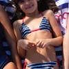 Enfant LITTLE MARCEL Maillot de bain triangle  2 pièces Fille Marine Blanc