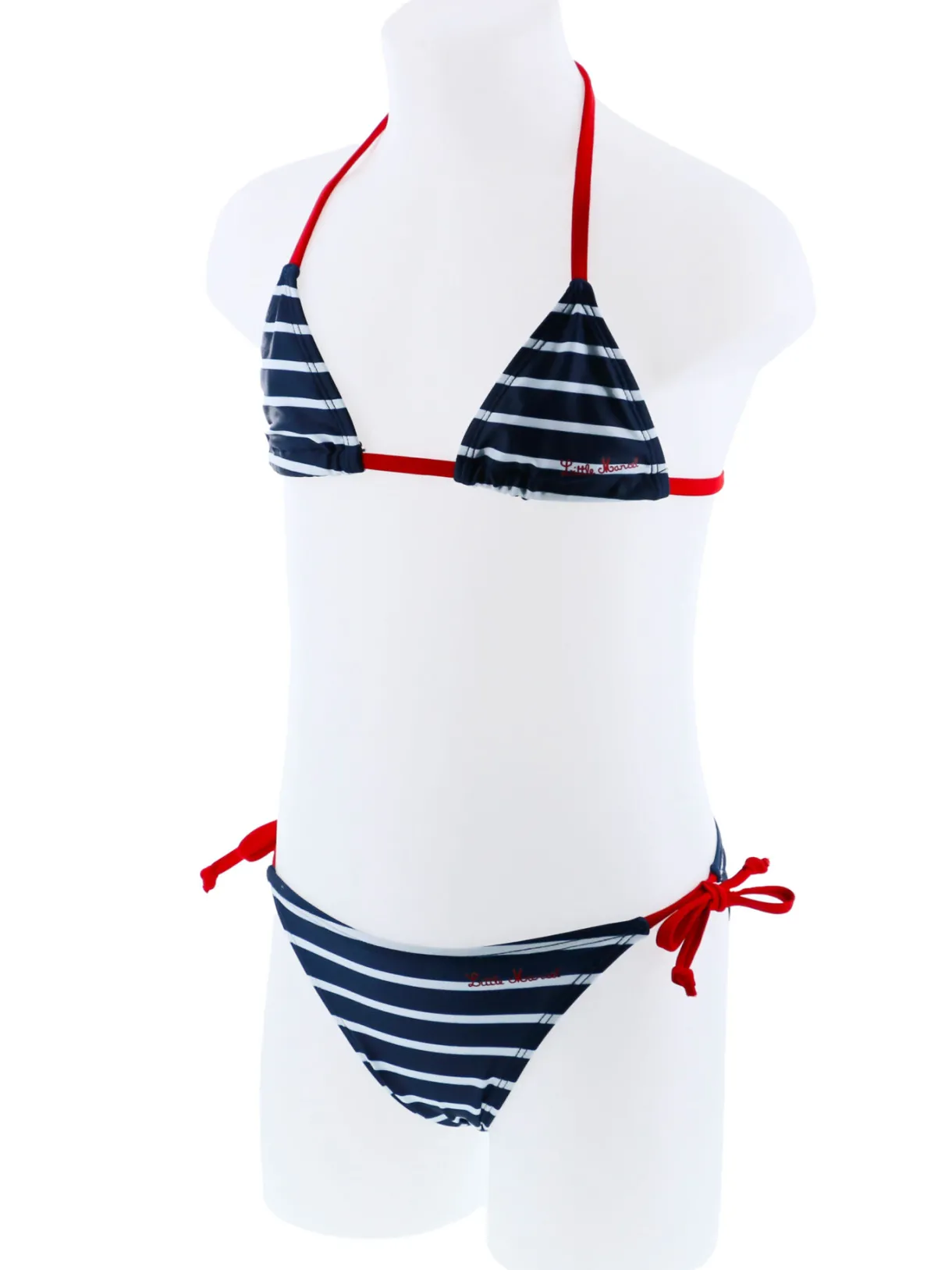 Enfant LITTLE MARCEL Maillot de bain triangle 2 pièces Fille Marine Blanc