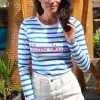 Femme LITTLE MARCEL Marinière femme NAGARA BLANC BLEU