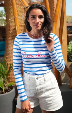 Femme LITTLE MARCEL Marinière femme NAGARA BLANC BLEU