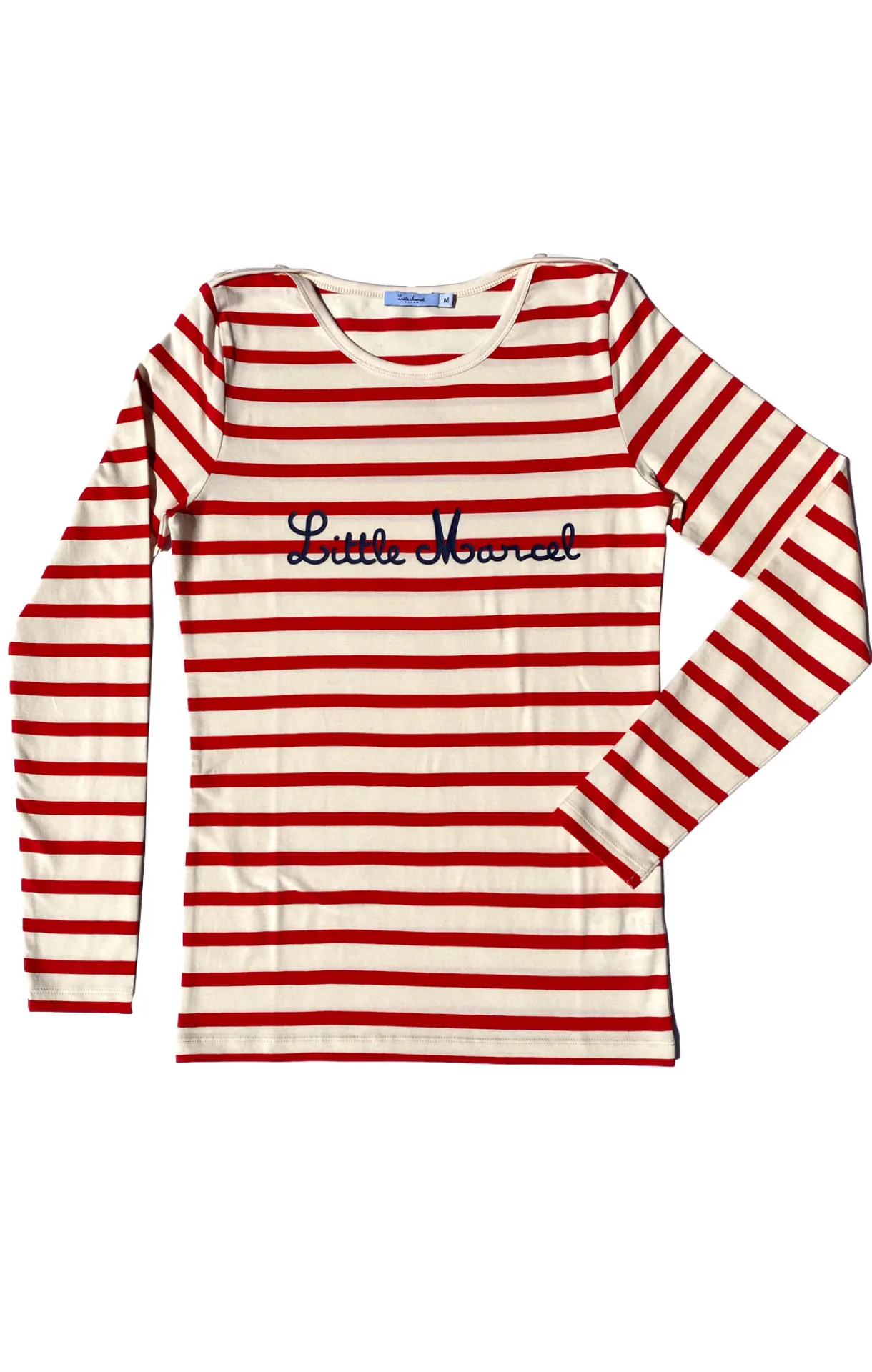 Femme LITTLE MARCEL Marinière femme NAGARA ECRU ROUGE