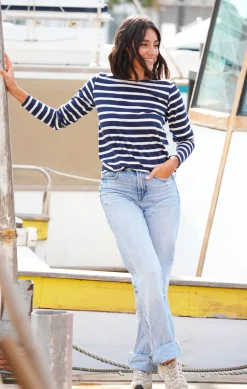 Femme LITTLE MARCEL Marinière femme TARIFA MARINE ECRU