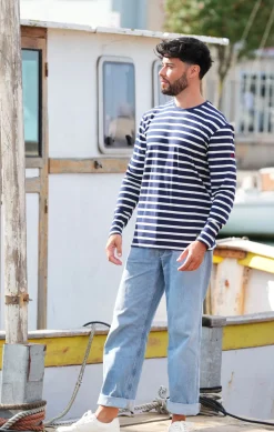Homme LITTLE MARCEL Marinière Homme TARIC MARINE ECRU