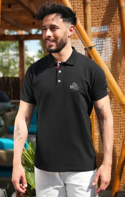 Homme LITTLE MARCEL Polo Manche Courtes homme Mister Marcel NICE NOIR