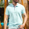 Homme LITTLE MARCEL Polo Manche Courtes homme Mister Marcel NICE BLEU PASTEL