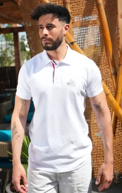 Homme LITTLE MARCEL Polo Manche Courtes homme Mister Marcel NICE BLANC