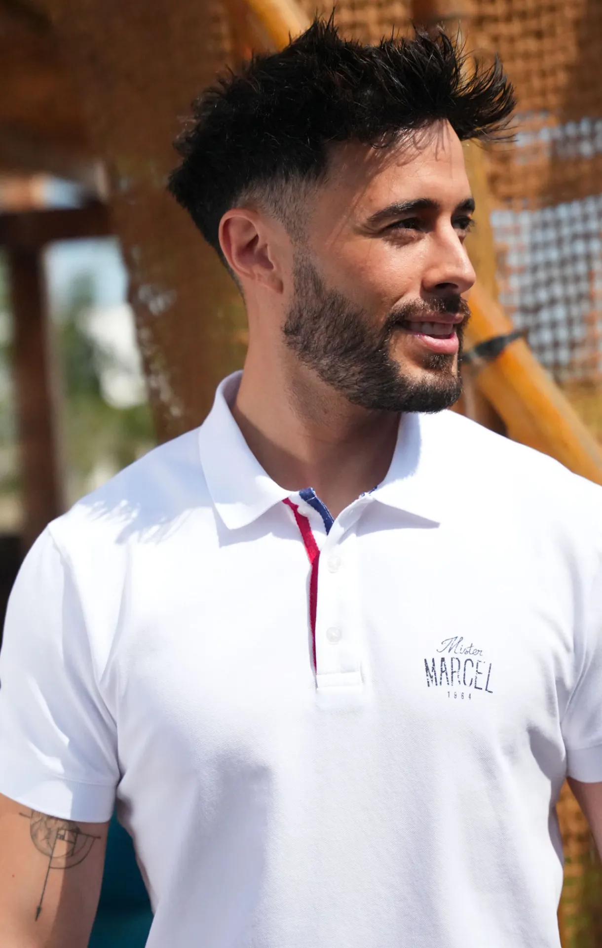 Homme LITTLE MARCEL Polo Manche Courtes homme Mister Marcel NICE BLANC