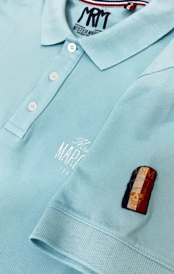 Homme LITTLE MARCEL Polo Manche Courtes homme Mister Marcel NICE BLEU PASTEL