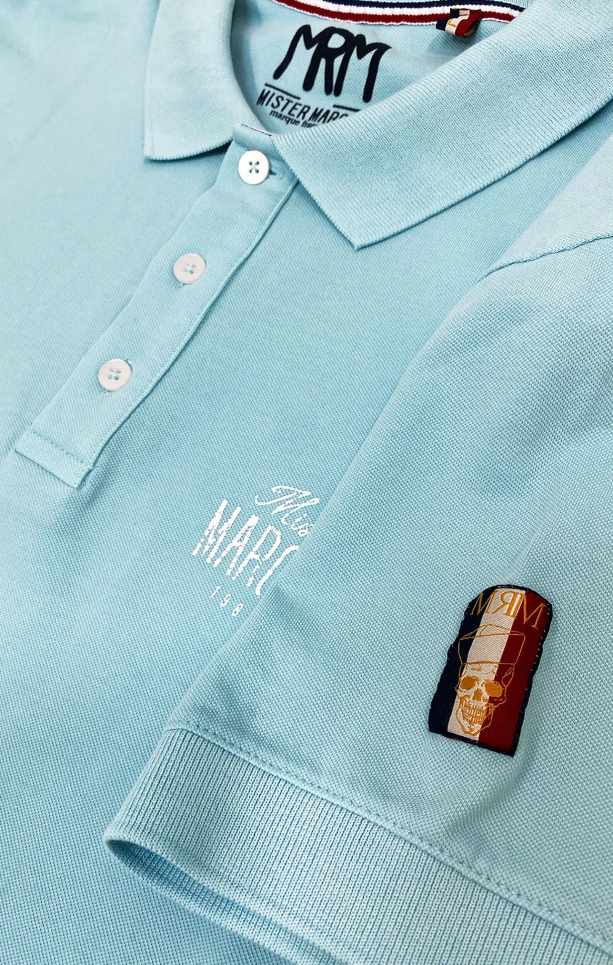Homme LITTLE MARCEL Polo Manche Courtes homme Mister Marcel NICE BLEU PASTEL