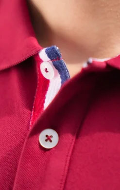 Homme LITTLE MARCEL Polo Manche Courtes homme Mister Marcel NICE ROUGE