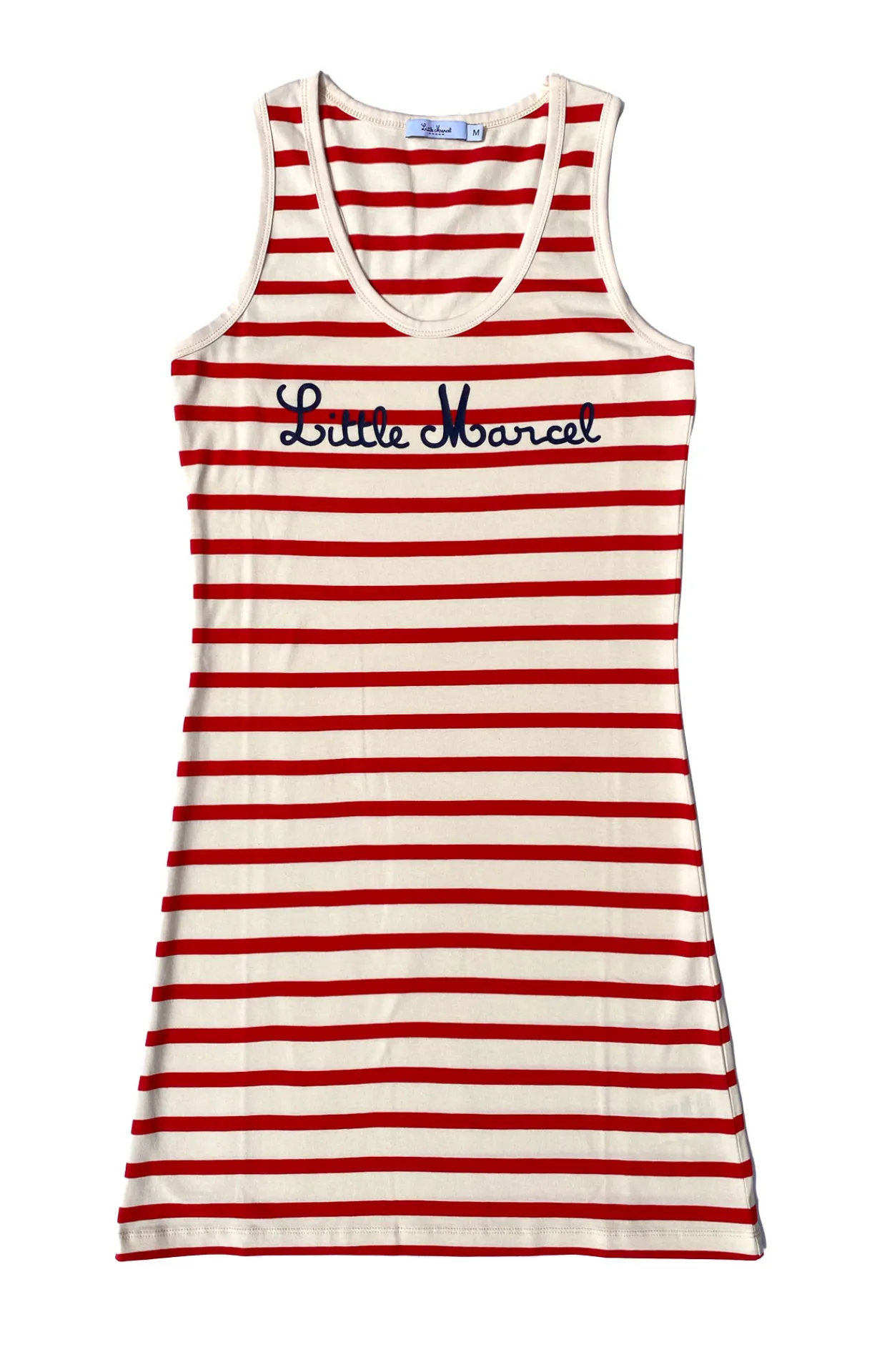 Femme LITTLE MARCEL Robe à Rayures femme EDEN ECRU ROUGE