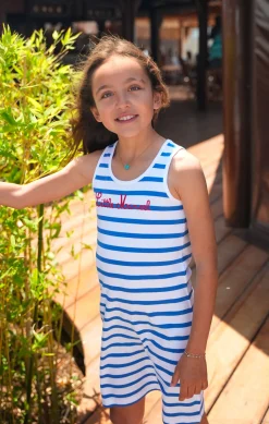 Enfant LITTLE MARCEL Robe Enfant Fille REFERA BLANC BLEU
