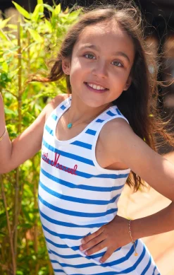 Enfant LITTLE MARCEL Robe Enfant Fille REFERA BLANC BLEU