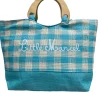 LITTLE MARCEL Sac de plage anses en bois Blue ZT1213BLUE
