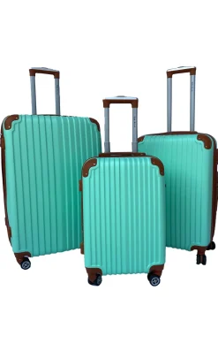 LITTLE MARCEL Set de 3 Valises Rigide ABS Vert Pastel