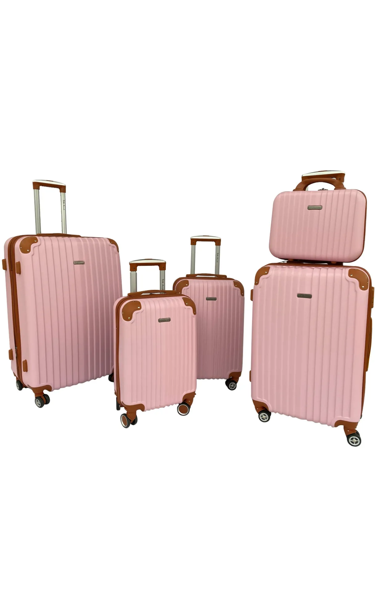 LITTLE MARCEL Set de 5 Valises Rigide ABS Rose