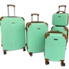 LITTLE MARCEL Set de 5 Valises Rigide ABS Vert Pastel