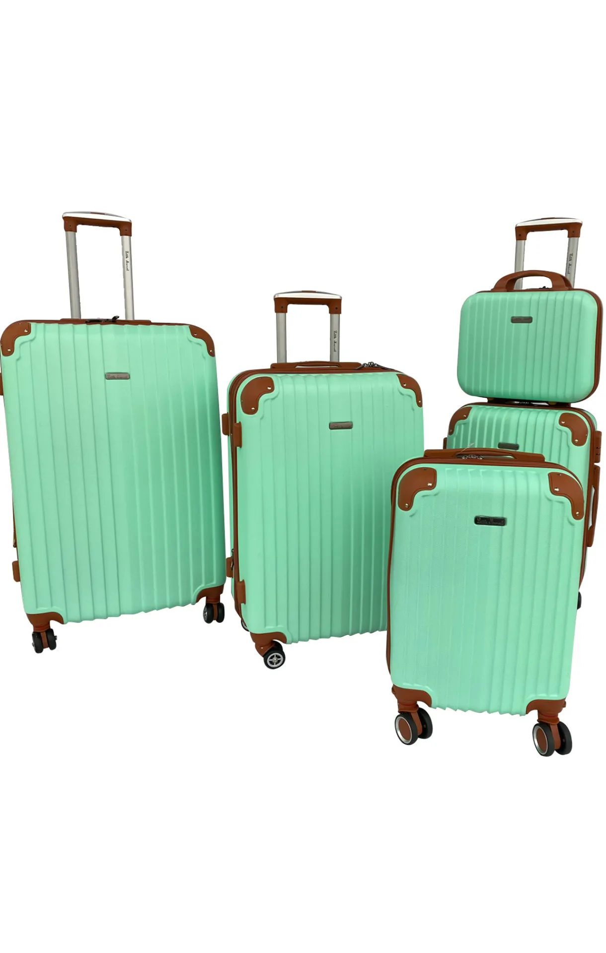 LITTLE MARCEL Set de 5 Valises Rigide ABS Vert Pastel