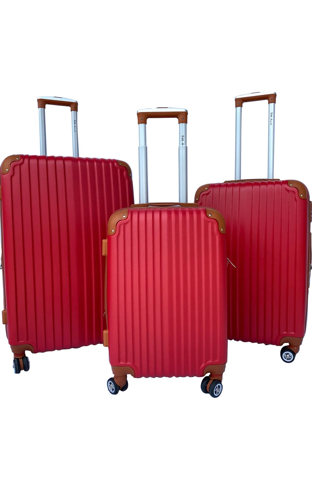 LITTLE MARCEL Set de 3 Valises Rigide ABS Rouge