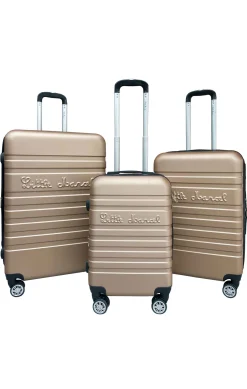 LITTLE MARCEL Set de x3 Valises Rigide ABS Gold