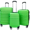LITTLE MARCEL Set de x3 Valises Rigide ABS Vert Fluo