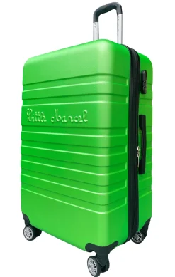 LITTLE MARCEL Set de x3 Valises Rigide ABS Vert Fluo