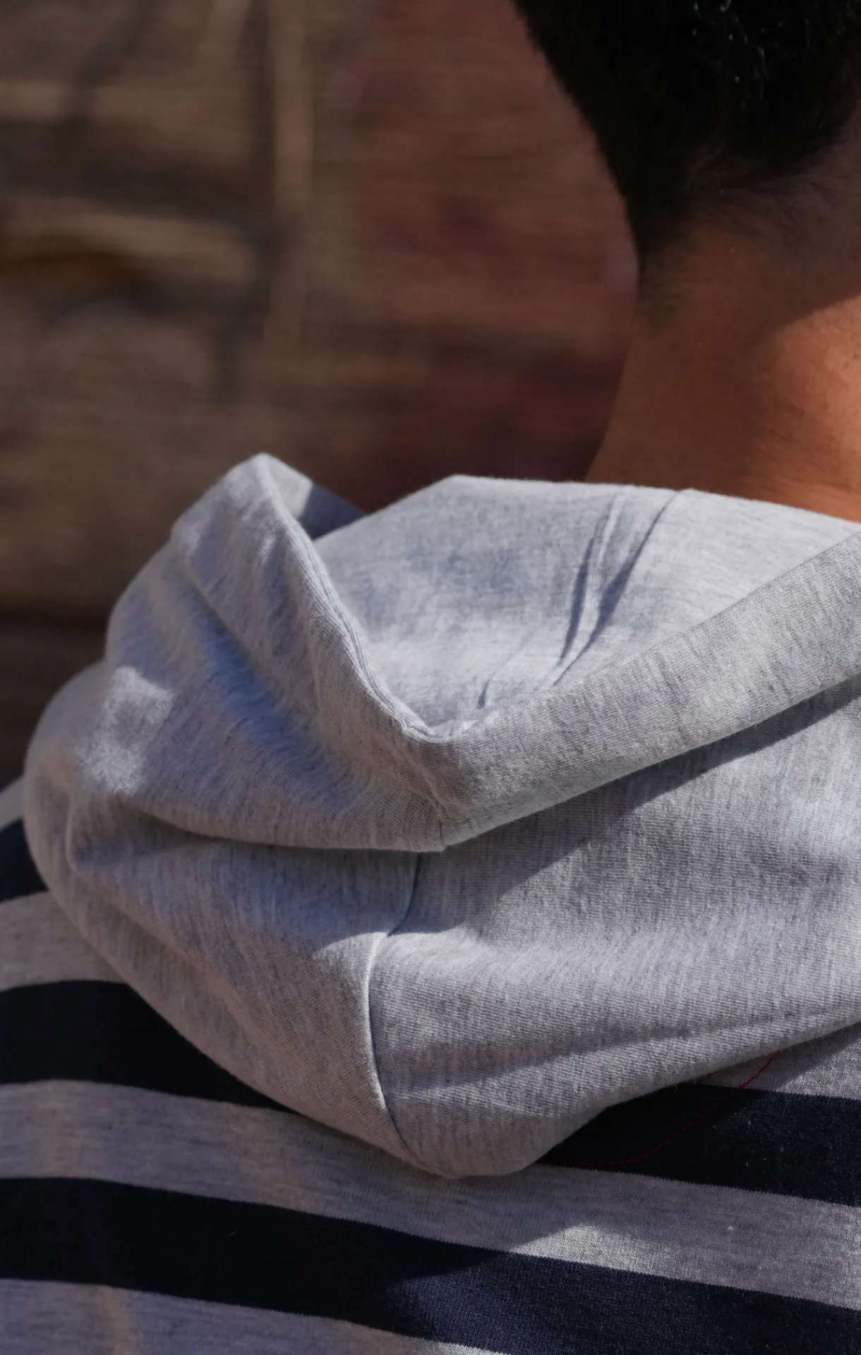 Homme LITTLE MARCEL Sweat à Capuche Homme PLATON GRIS CHINE MARINE