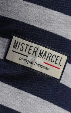 Homme LITTLE MARCEL Sweat à Capuche Homme PLATON GRIS CHINE MARINE