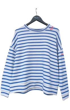 Femme LITTLE MARCEL Sweat Femme SIDY BLANC/BLEU