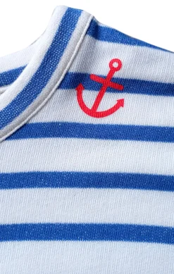 Femme LITTLE MARCEL Sweat Femme SIDY BLANC/BLEU