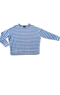 Femme LITTLE MARCEL Sweat Femme SIDY BLANC/BLEU