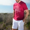 Homme LITTLE MARCEL Tee-shirt Manche Courtes homme Mister Marcel NATURAL ROUGE
