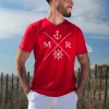 Homme LITTLE MARCEL Tee-shirt Manche Courtes homme Mister Marcel ANCHOR ROUGE