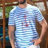 Homme LITTLE MARCEL Tee-shirt Manche Courtes homme Mister Marcel TIMON BLANC BLEU