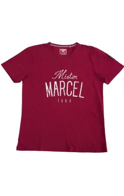 Homme LITTLE MARCEL Tee-shirt Manche Courtes homme Mister Marcel NATURAL ROUGE