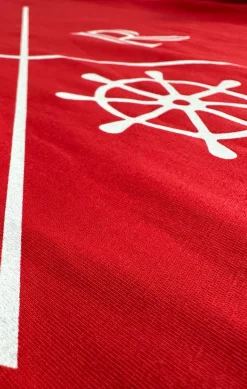 Homme LITTLE MARCEL Tee-shirt Manche Courtes homme Mister Marcel ANCHOR ROUGE