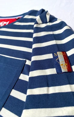 Homme LITTLE MARCEL Tee-shirt Manche Courtes homme Mister Marcel HALL MARINE ECRU