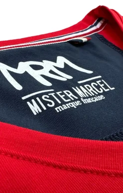 Homme LITTLE MARCEL Tee-shirt Manche Courtes homme Mister Marcel ANCHOR ROUGE